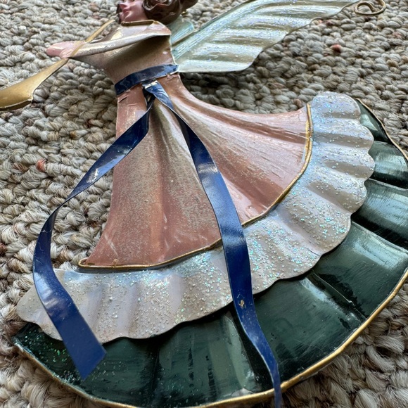 2pc Vintage Handmade Hand Crafted Christmas Tree Window Holiday Ornaments Home - Picture 4 of 6